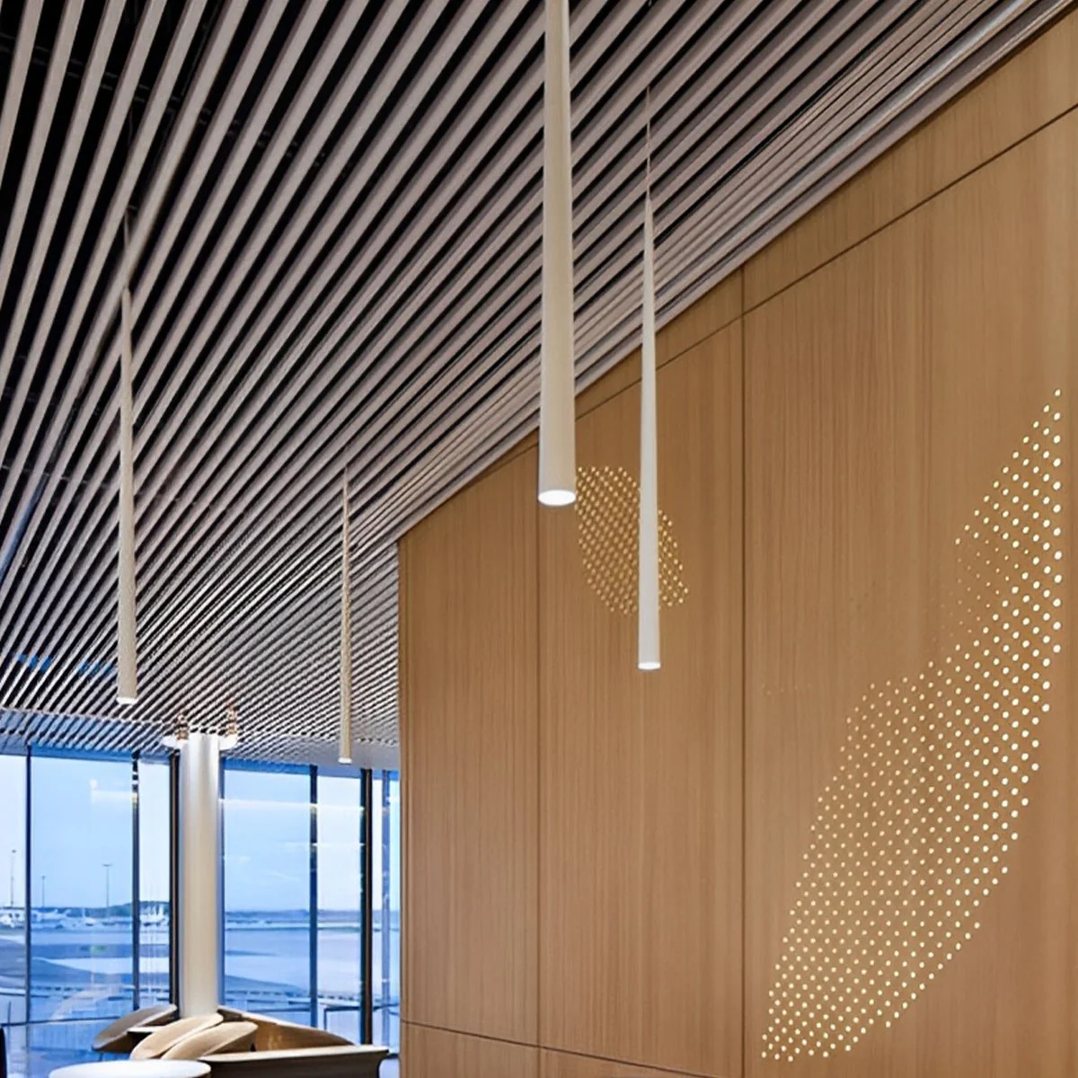 Modern Minimalist Linear Long Strip Bar LED Pendant Lights - Image 8