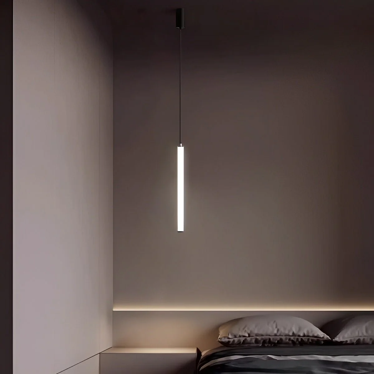 Modern Minimalist Long Strip LED Stairs Pendant Lights - Image 10