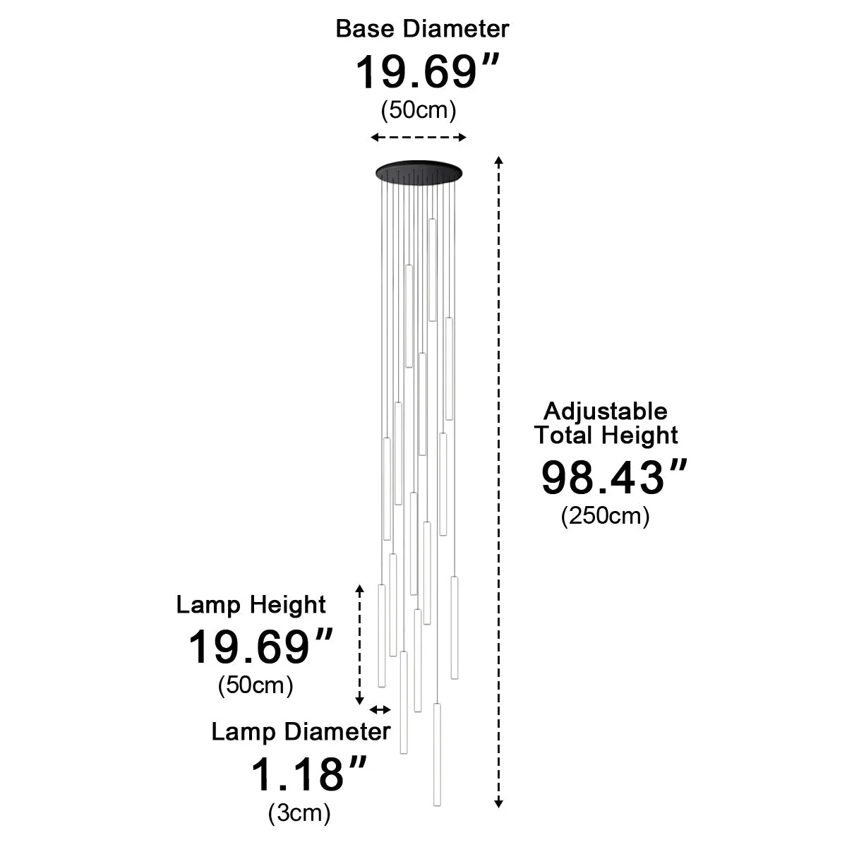Modern Minimalist Long Strip LED Stairs Pendant Lights - Image 19