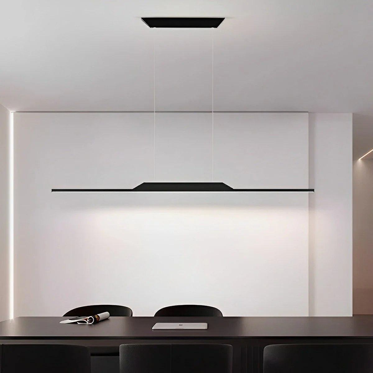 Modern Minimalist Long Strip Light LED Pendant Lights - Image 3