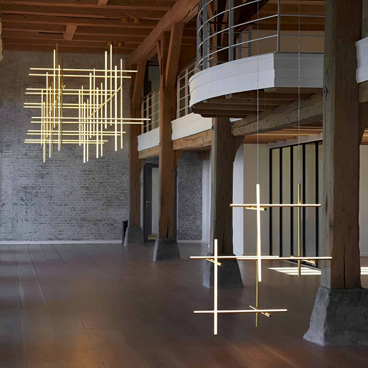 Modern Minimalist LOS Coordinates Geometric Linear LED Pendant Lights - Image 10
