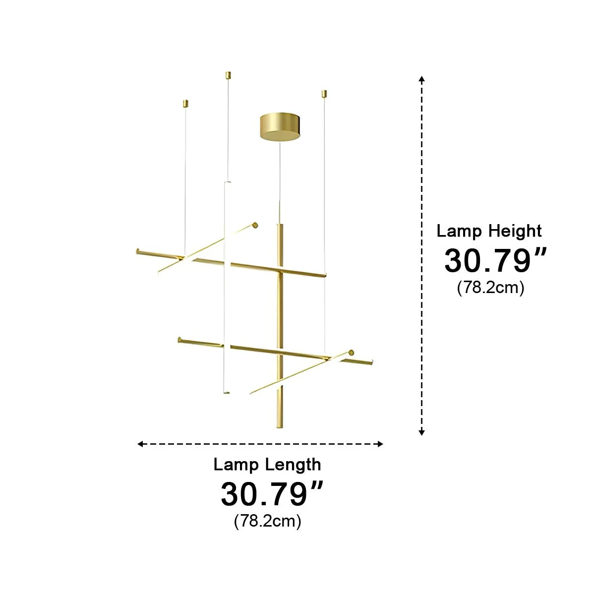 Modern Minimalist LOS Coordinates Geometric Linear LED Pendant Lights - Image 13