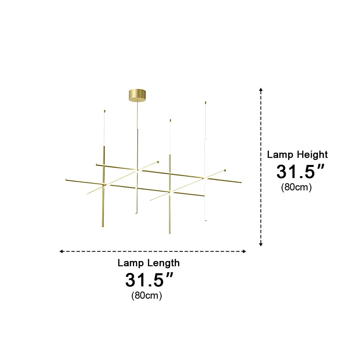 Modern Minimalist LOS Coordinates Geometric Linear LED Pendant Lights - Image 14