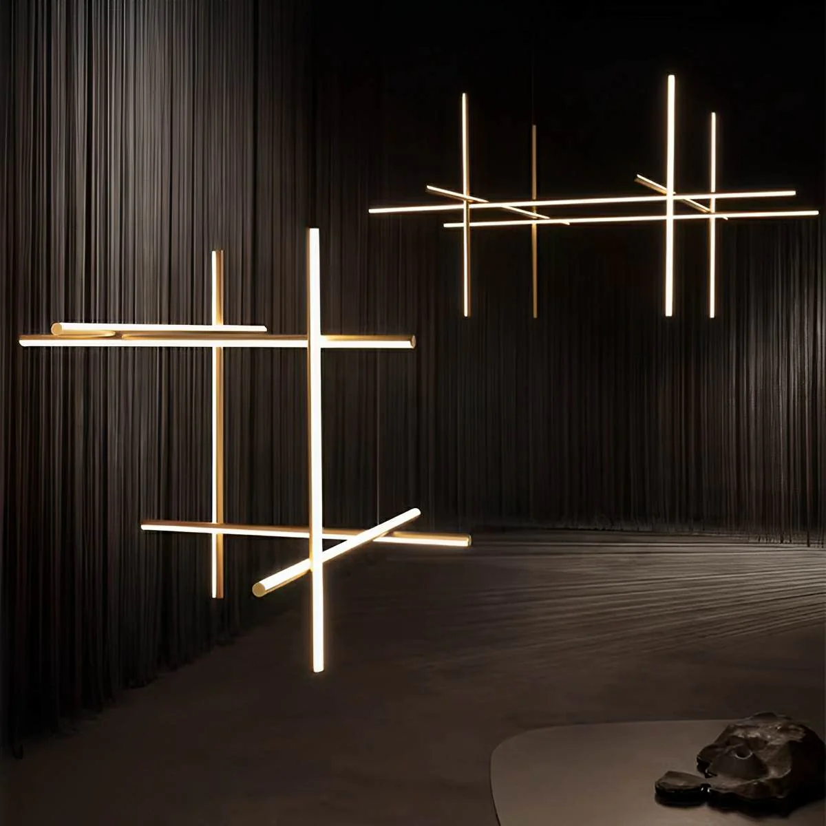 Modern Minimalist LOS Coordinates Geometric Linear LED Pendant Lights - Image 8