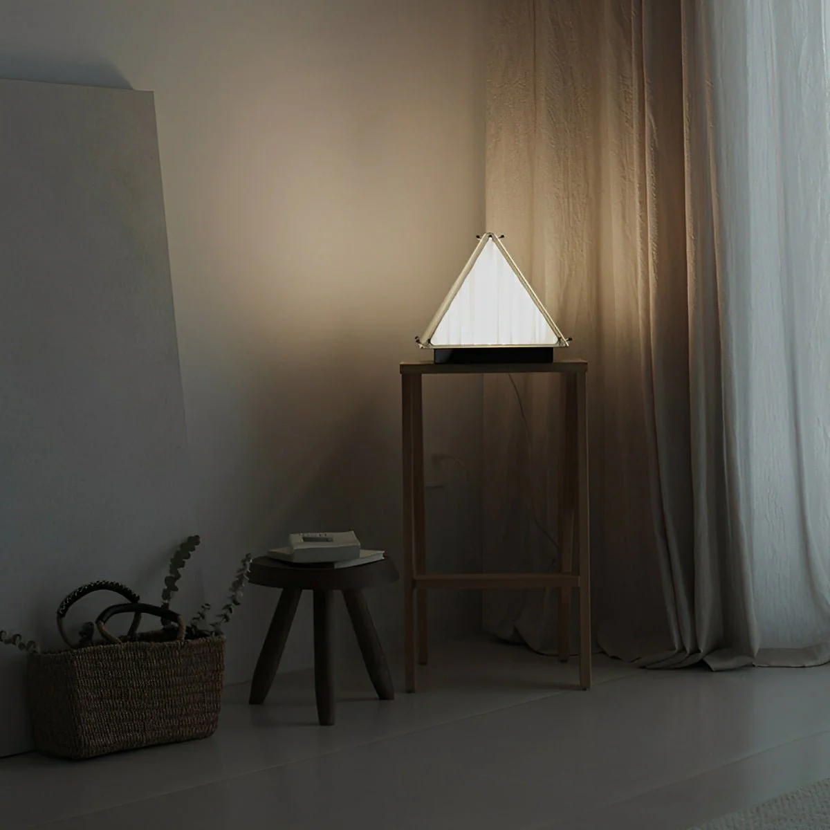 Modern Minimalist Pyramid Dimmable LED Table Lamp - Image 4