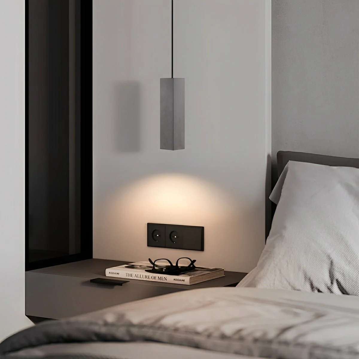 Modern Minimalist Square Concrete LED Pendant Lights - Image 6