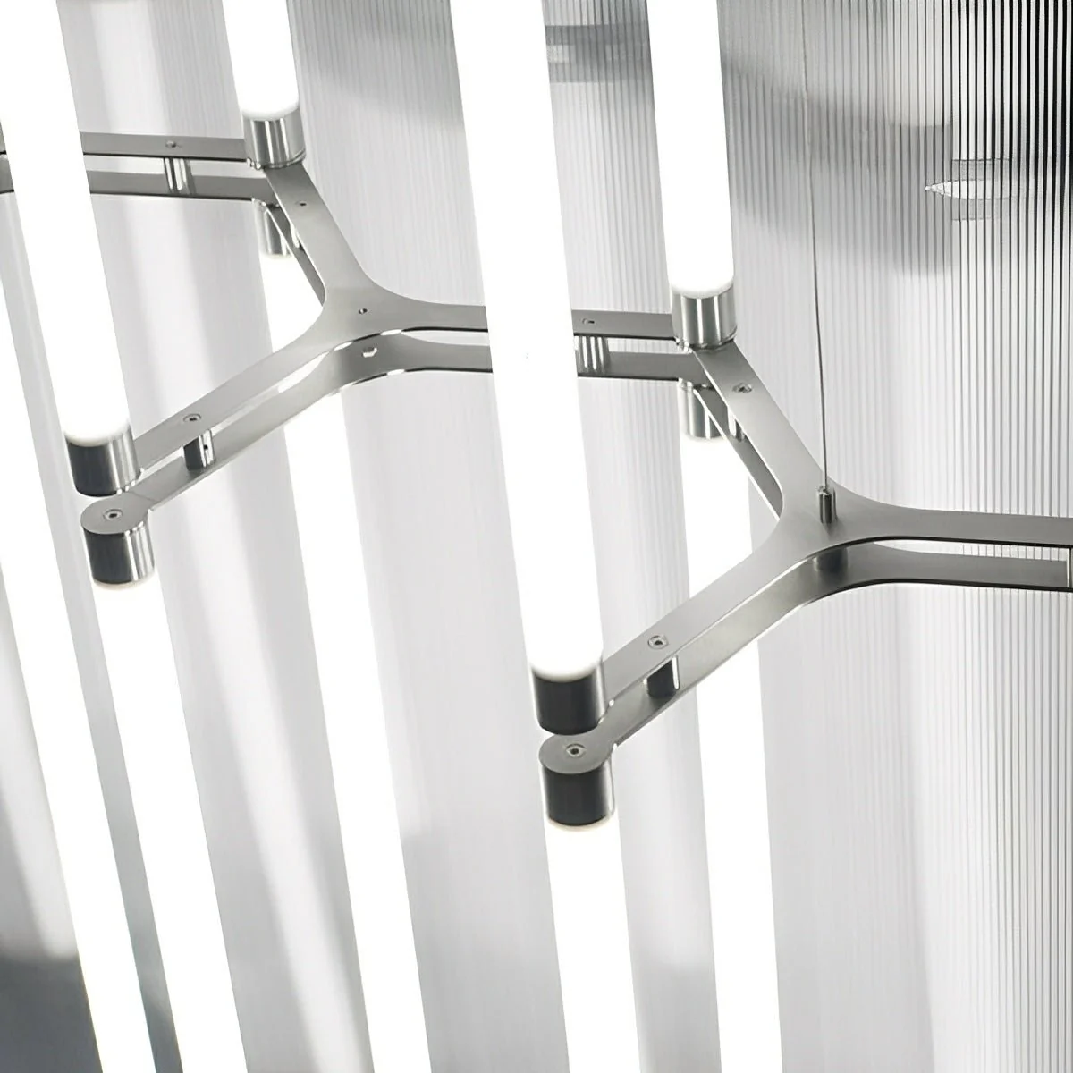 Modern Minimalist Three Forks Long Strip LED Pendant Lights - Image 8