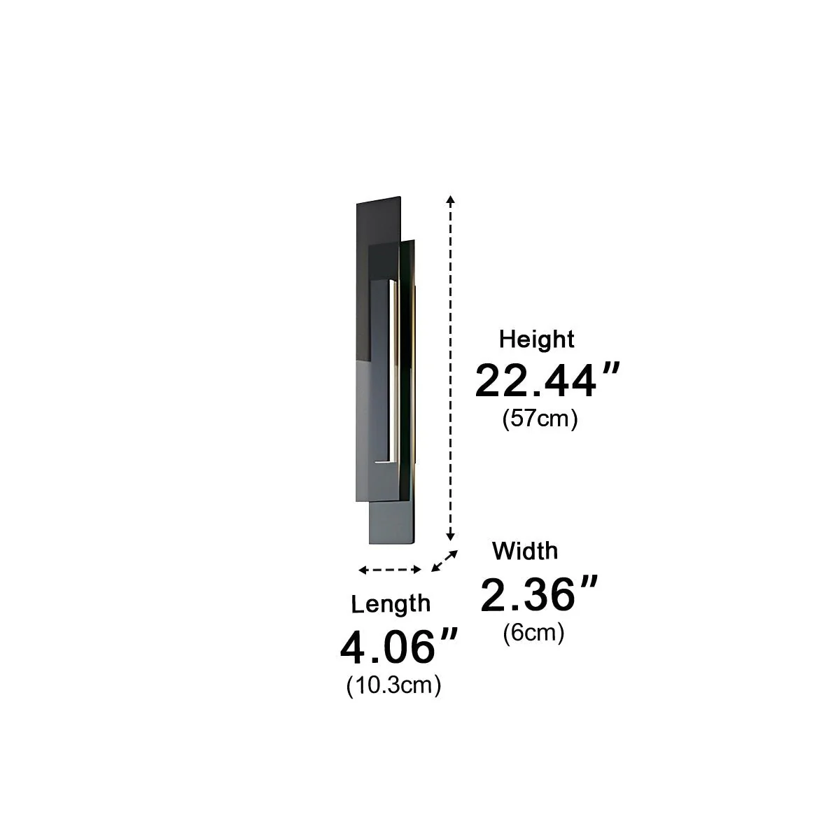 Modern Minimalist Tiered Glass LED Wall Sconce - Image 7