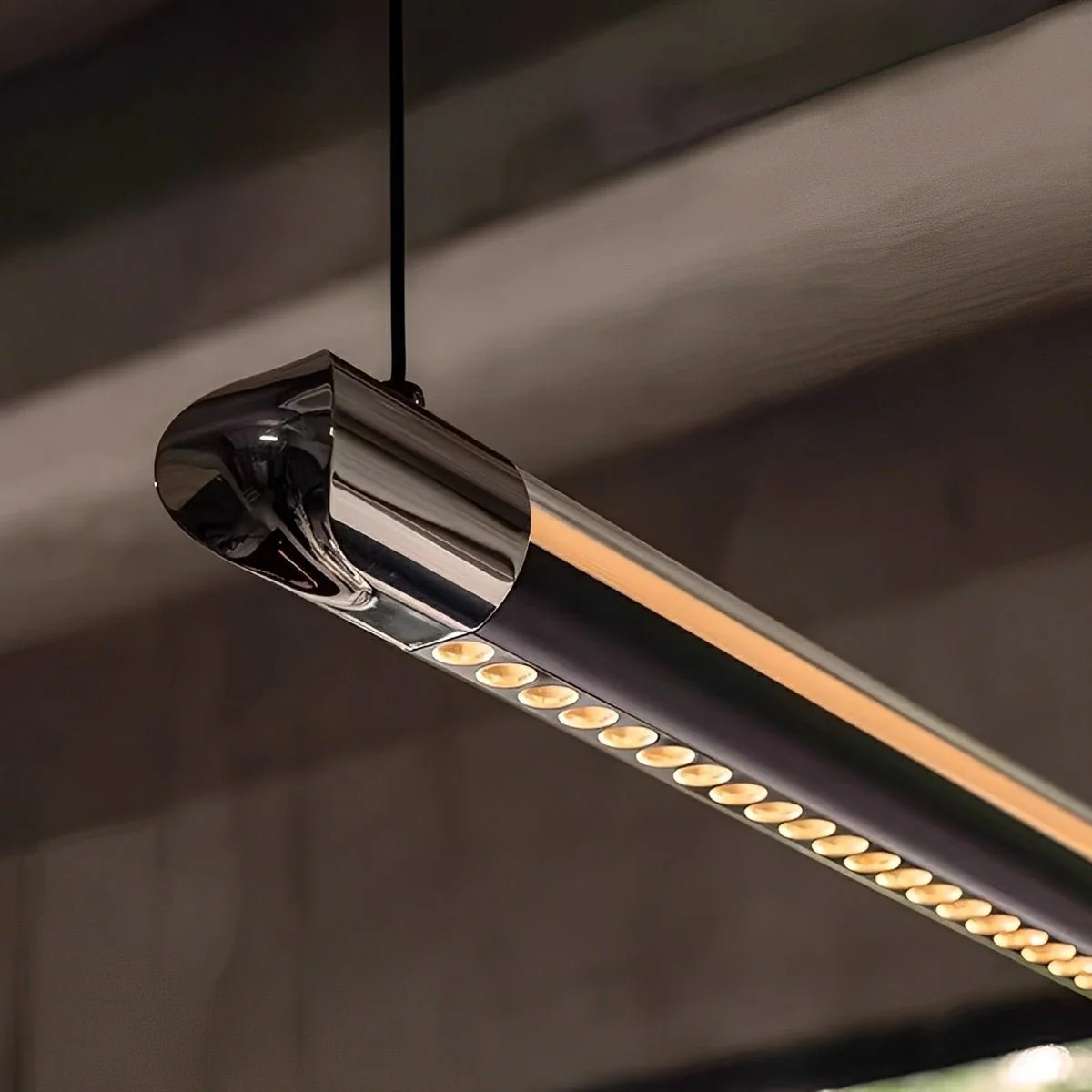 Modern Minimalist Up&Down Dimmable Long Strip LED Pendant Lights - Image 5