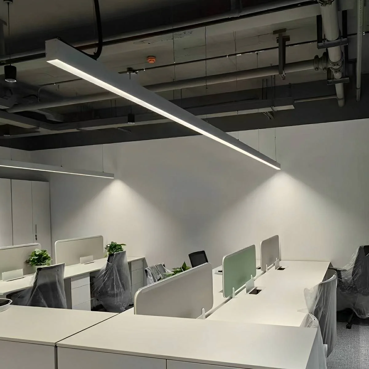 Modern Minimalist Up&Down Linear LED Strip Office Ceiling Pendant Lights - Image 4