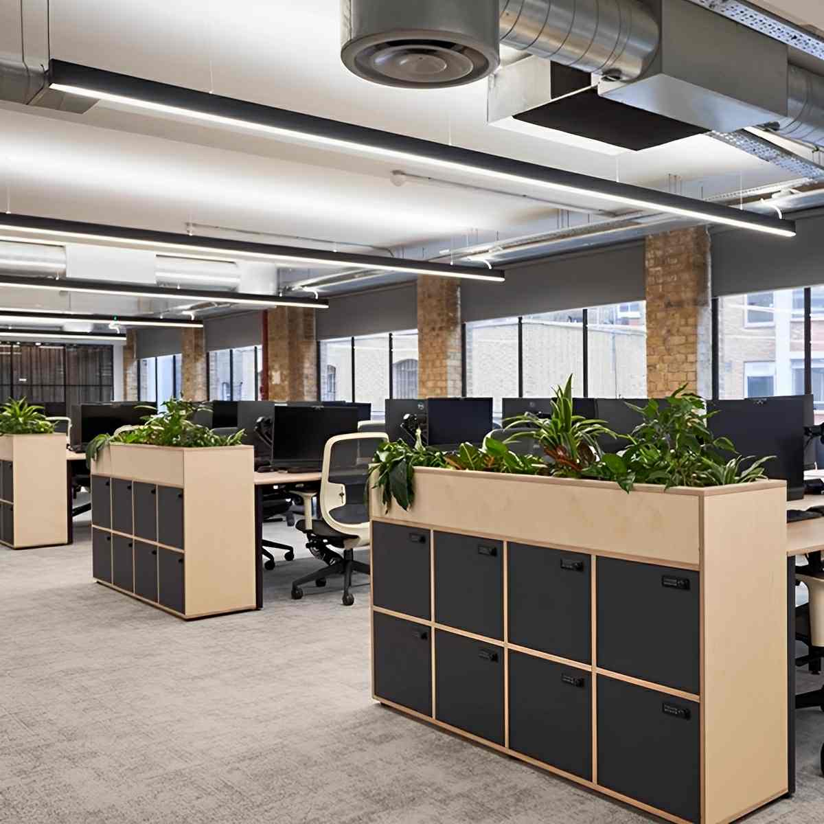 Modern Minimalist Up&Down Linear LED Strip Office Ceiling Pendant Lights - Image 6
