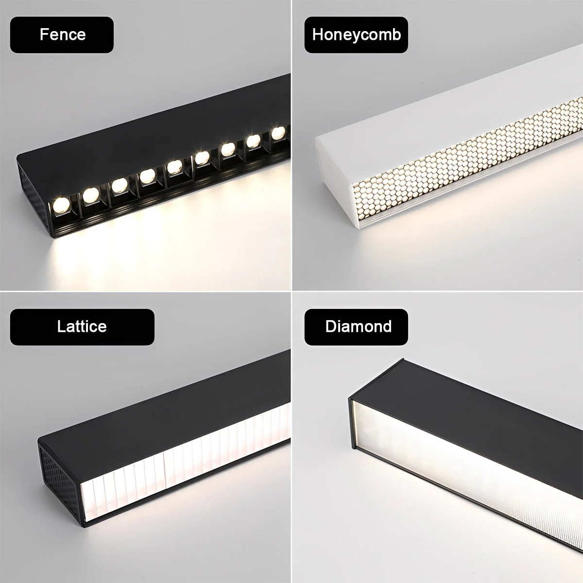 Modern Minimalist Up&Down Linear LED Strip Office Ceiling Pendant Lights - Image 9