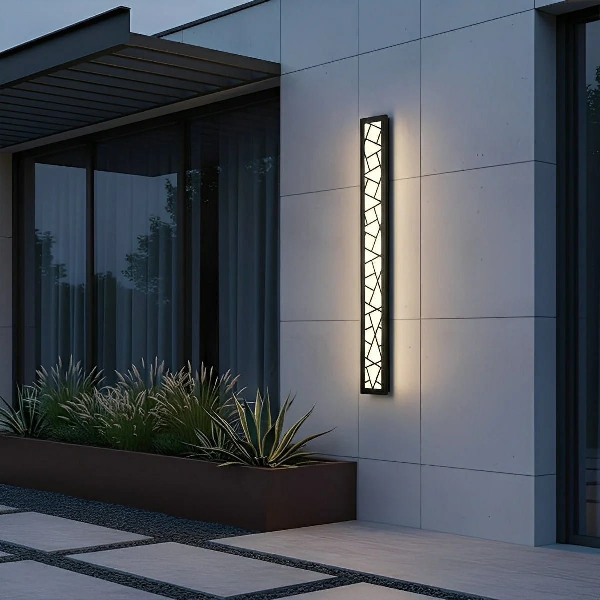 Modern Slim Waterproof Long Strip LED Outdoor Wall Lights - Image 3