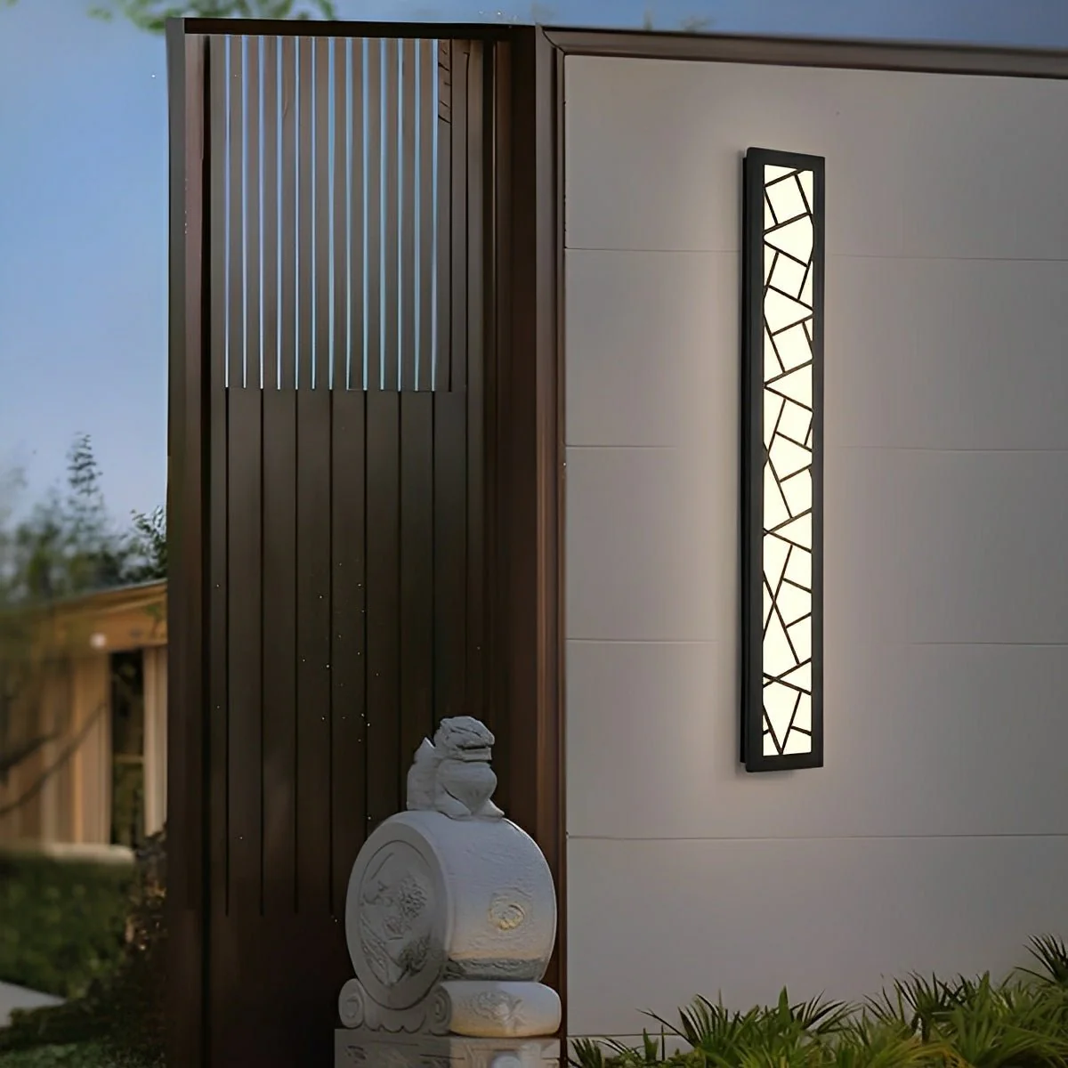 Modern Slim Waterproof Long Strip LED Outdoor Wall Lights - Image 4