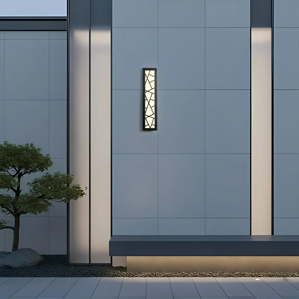 Modern Slim Waterproof Long Strip LED Outdoor Wall Lights - Image 6