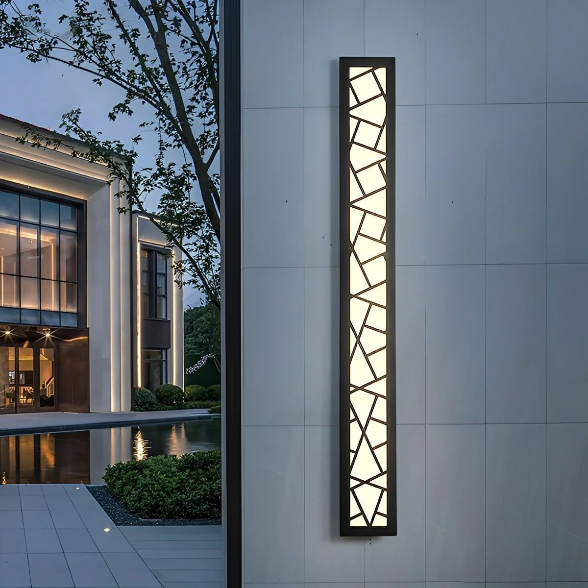 Modern Slim Waterproof Long Strip LED Outdoor Wall Lights - Image 7
