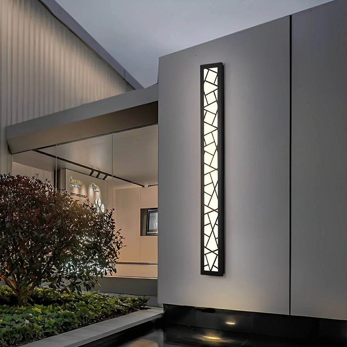 Modern Slim Waterproof Long Strip LED Outdoor Wall Lights - Image 8