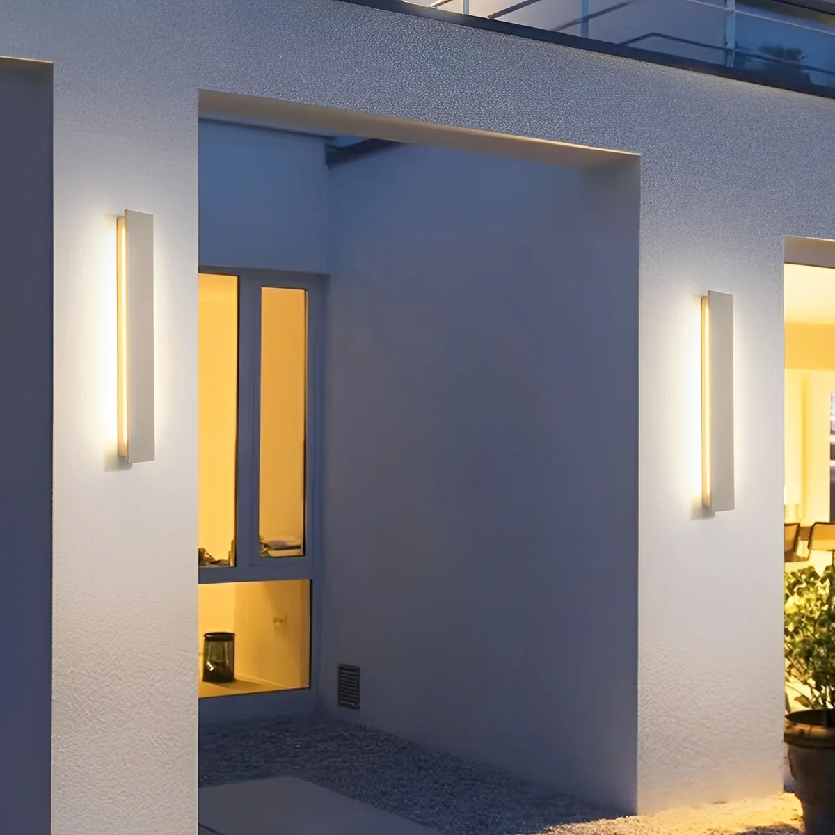 Modern Minimalist Waterproof Outdoor Concrete LED Porch Lights - Image 3