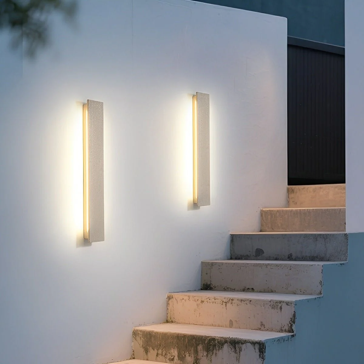 Modern Minimalist Waterproof Outdoor Concrete LED Porch Lights - Image 5