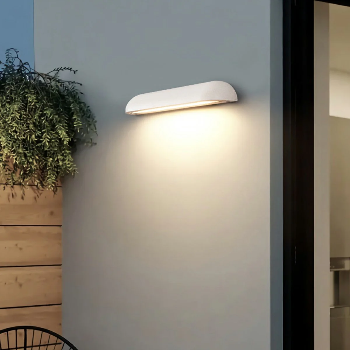 Modern Minimalist Waterproof Outdoor Concrete Long Dome LED Porch Lights - Image 4