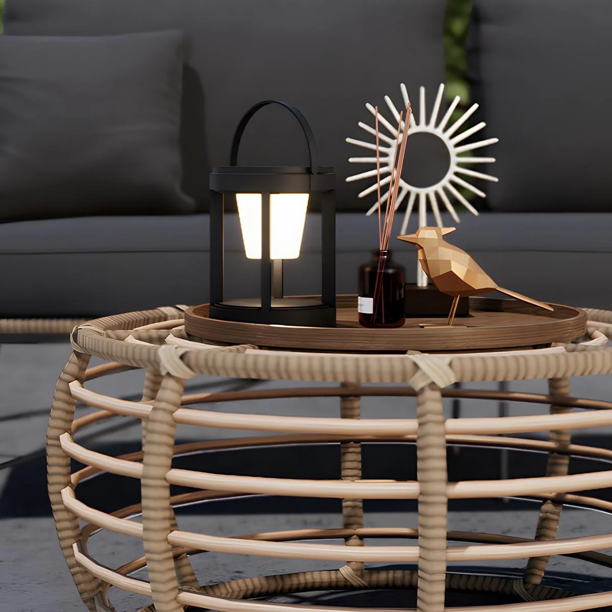 Modern Minimalist Waterproof Solar LED Outdoor Lantern Table Lamp - Image 5