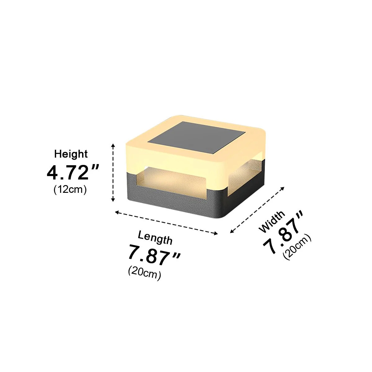 Modern Minimalist Waterproof Square LED Outdoor Post Lights - Image 12