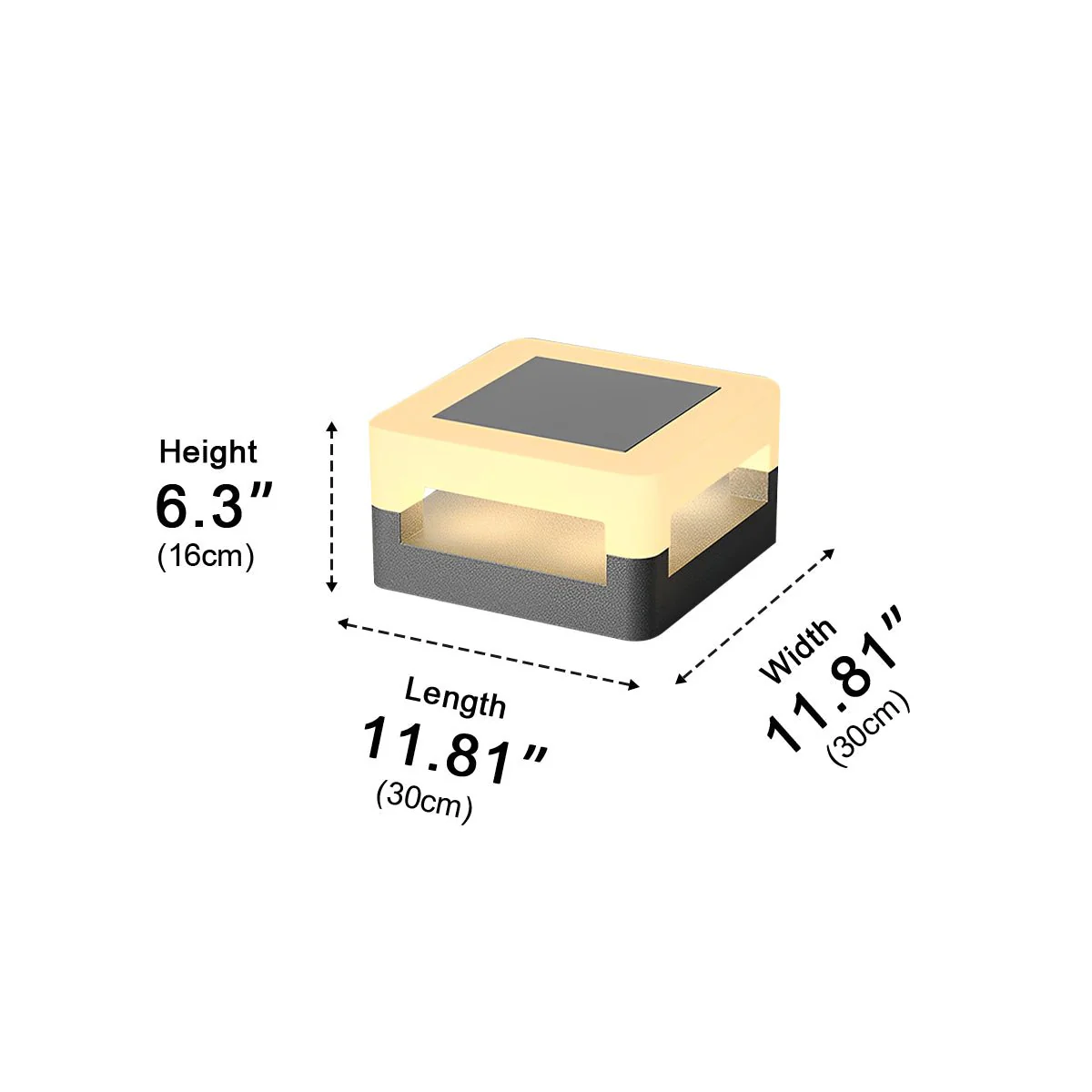 Modern Minimalist Waterproof Square LED Outdoor Post Lights - Image 13