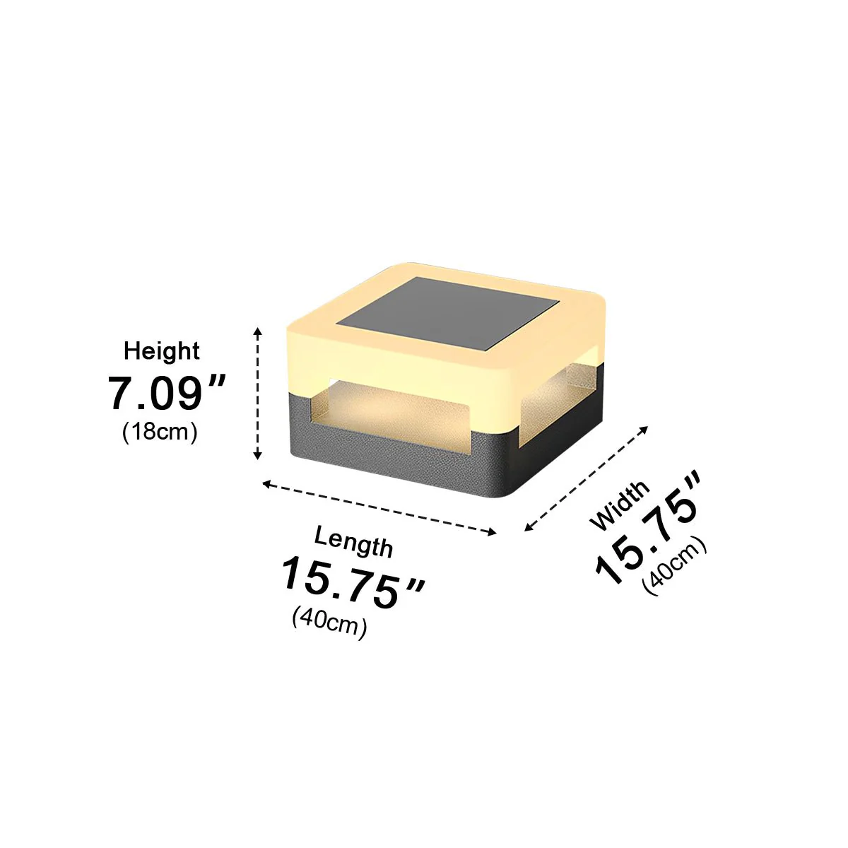 Modern Minimalist Waterproof Square LED Outdoor Post Lights - Image 14