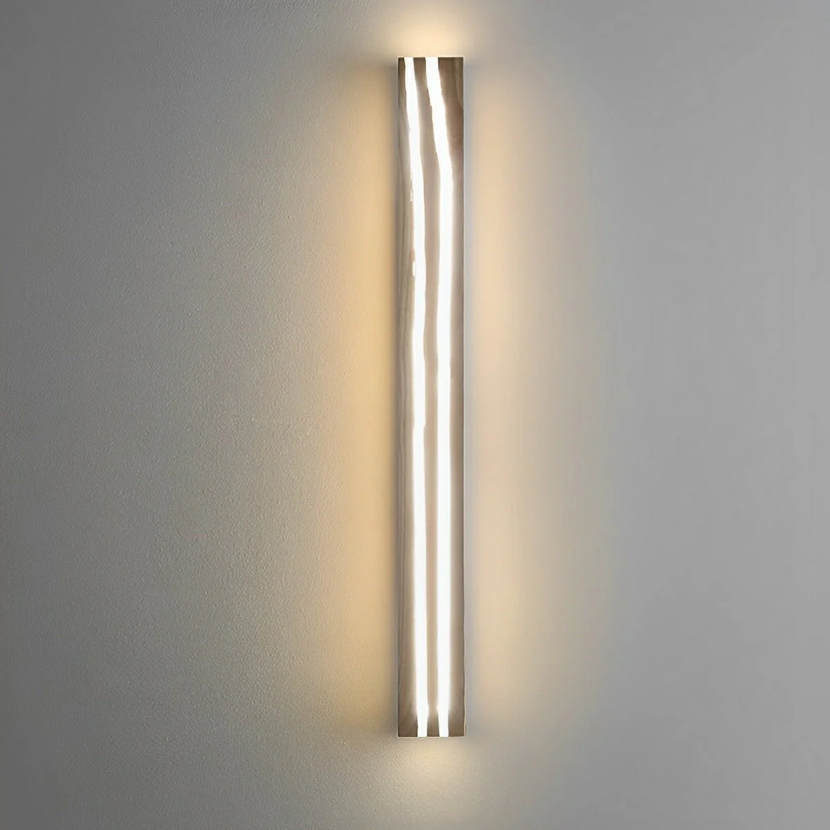 Modern Minimalist Wood Crazed Texture LED Long Strip Indoor Wall Sconce - Image 6