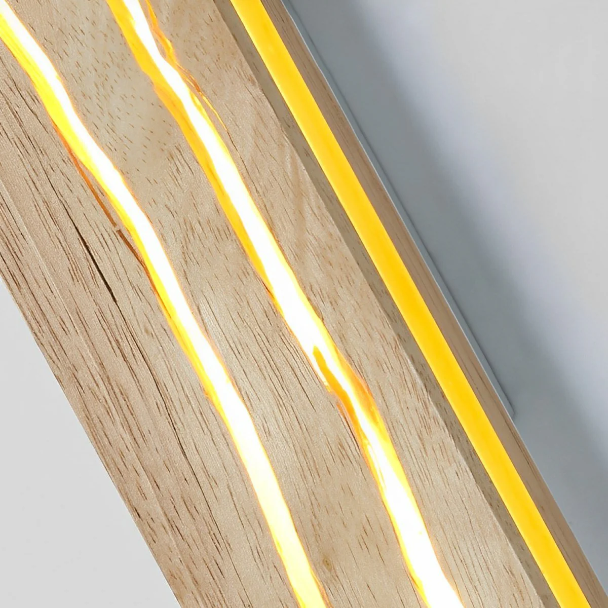 Modern Minimalist Wood Crazed Texture LED Long Strip Indoor Wall Sconce - Image 9