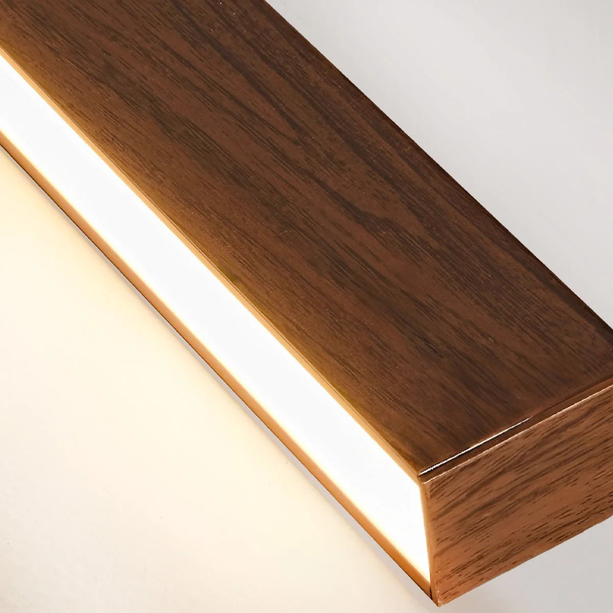 Modern Minimalist Wood Grain LED Long Strip Ceiling Light - Image 8