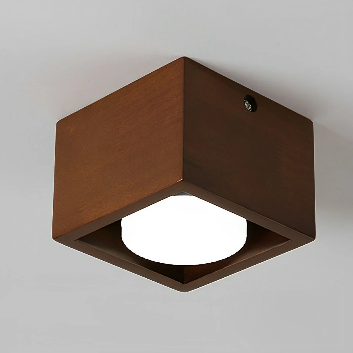 Modern Minimalist Wood Square LED Indoor Ceiling Spot Light - Image 10
