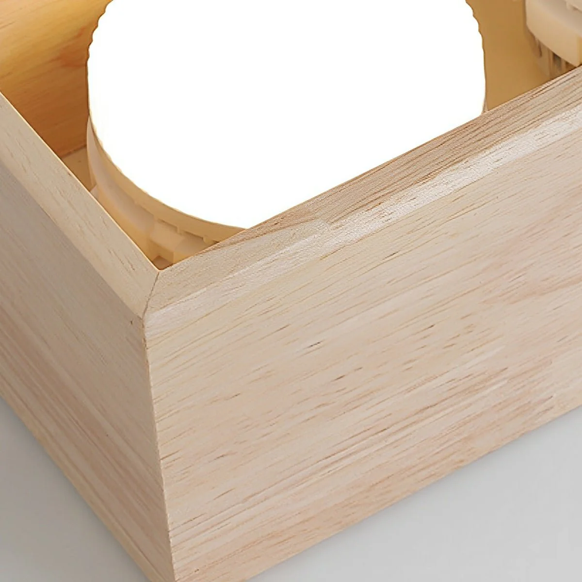 Modern Minimalist Wood Square LED Indoor Ceiling Spot Light - Image 12