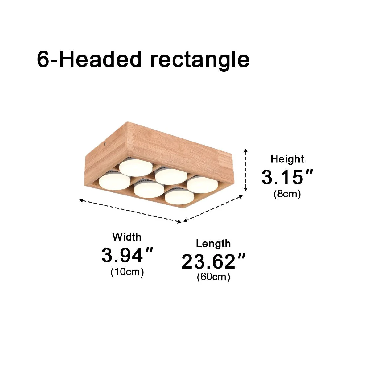 Modern Minimalist Wood Square LED Indoor Ceiling Spot Light - Image 22