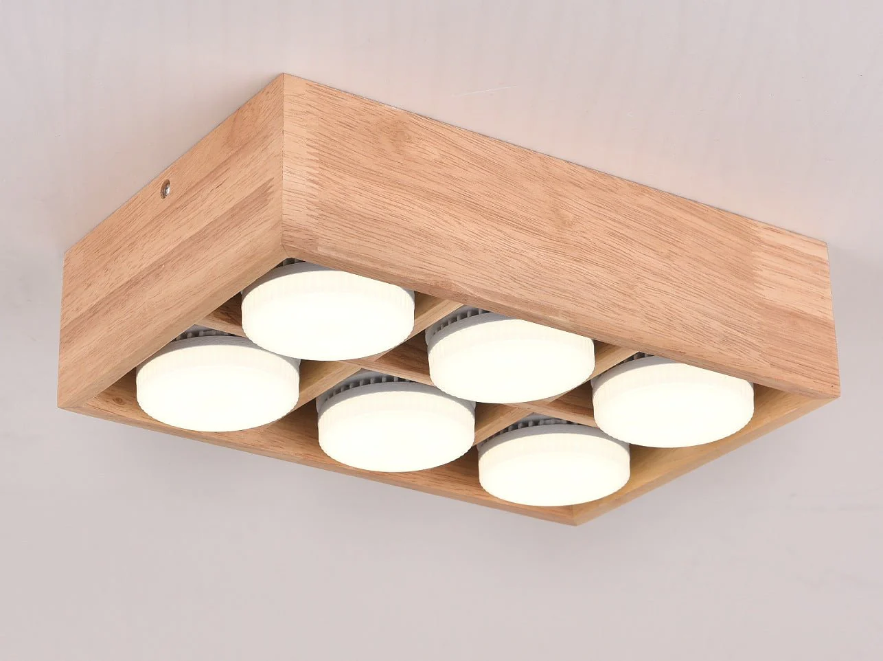 Modern Minimalist Wood Square LED Indoor Ceiling Spot Light - Image 25