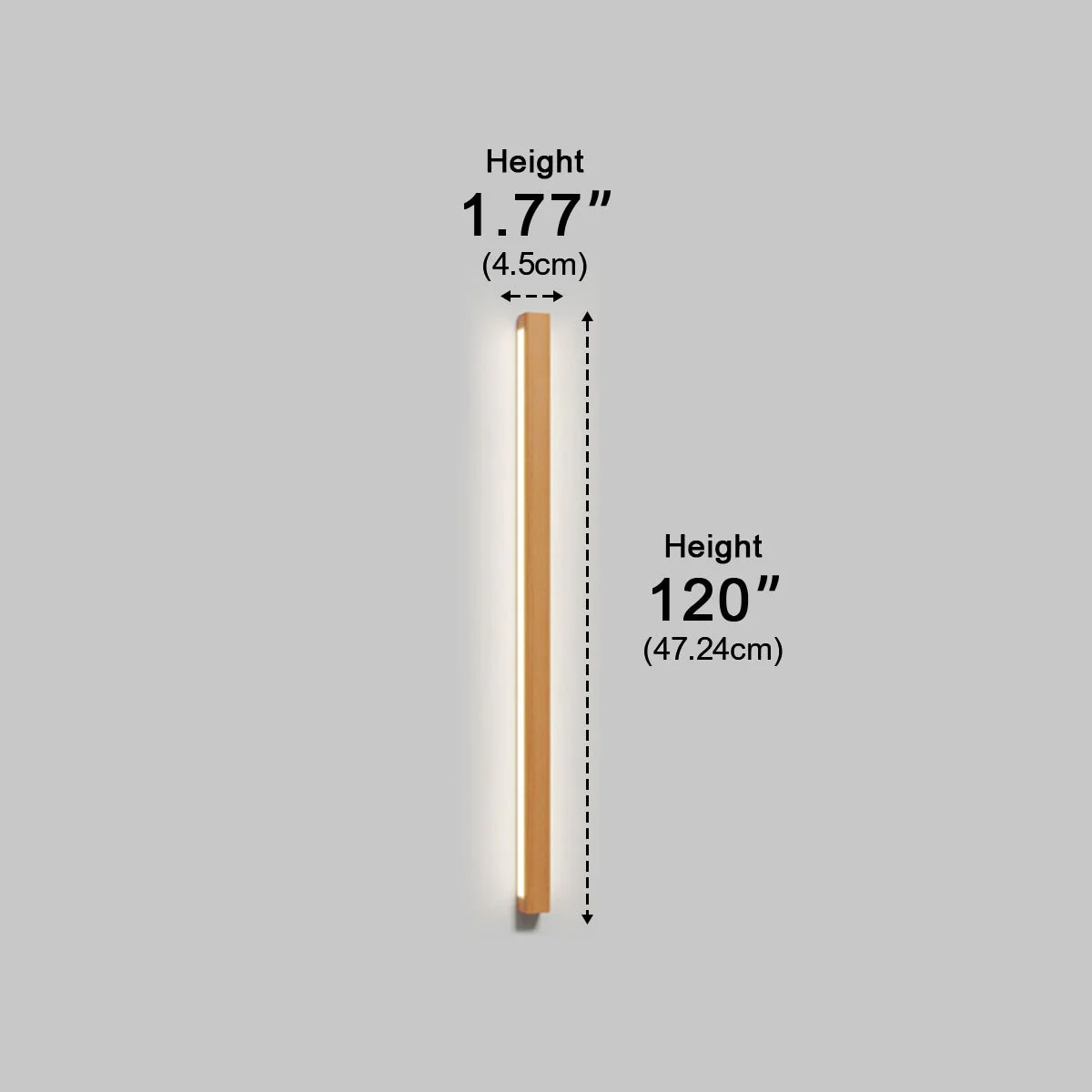 Modern Minimalist Wood Up&Down LED Long Strip Indoor Wall Sconce - Image 15