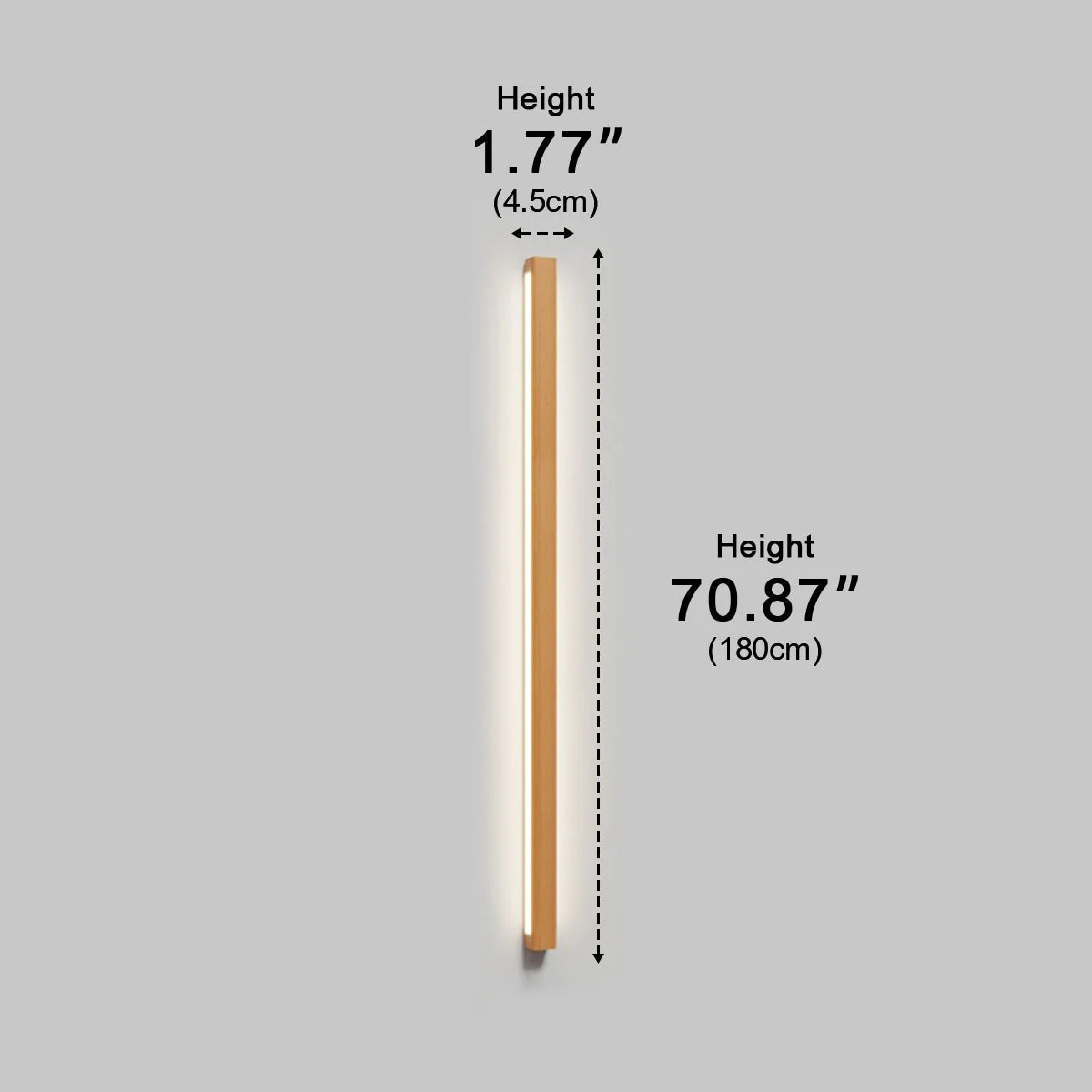 Modern Minimalist Wood Up&Down LED Long Strip Indoor Wall Sconce - Image 17