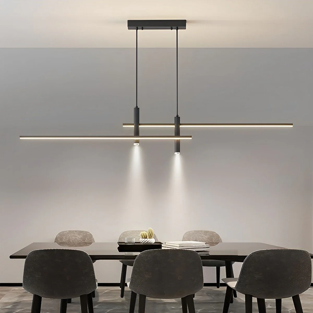 Modern MinimalistLED Long Strip Indoor Pendant Lights - Image 3