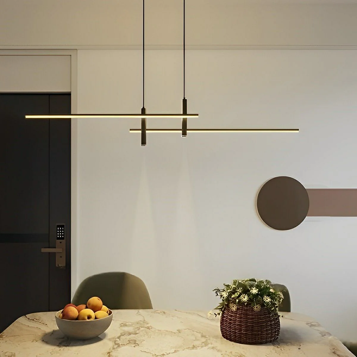 Modern MinimalistLED Long Strip Indoor Pendant Lights - Image 4