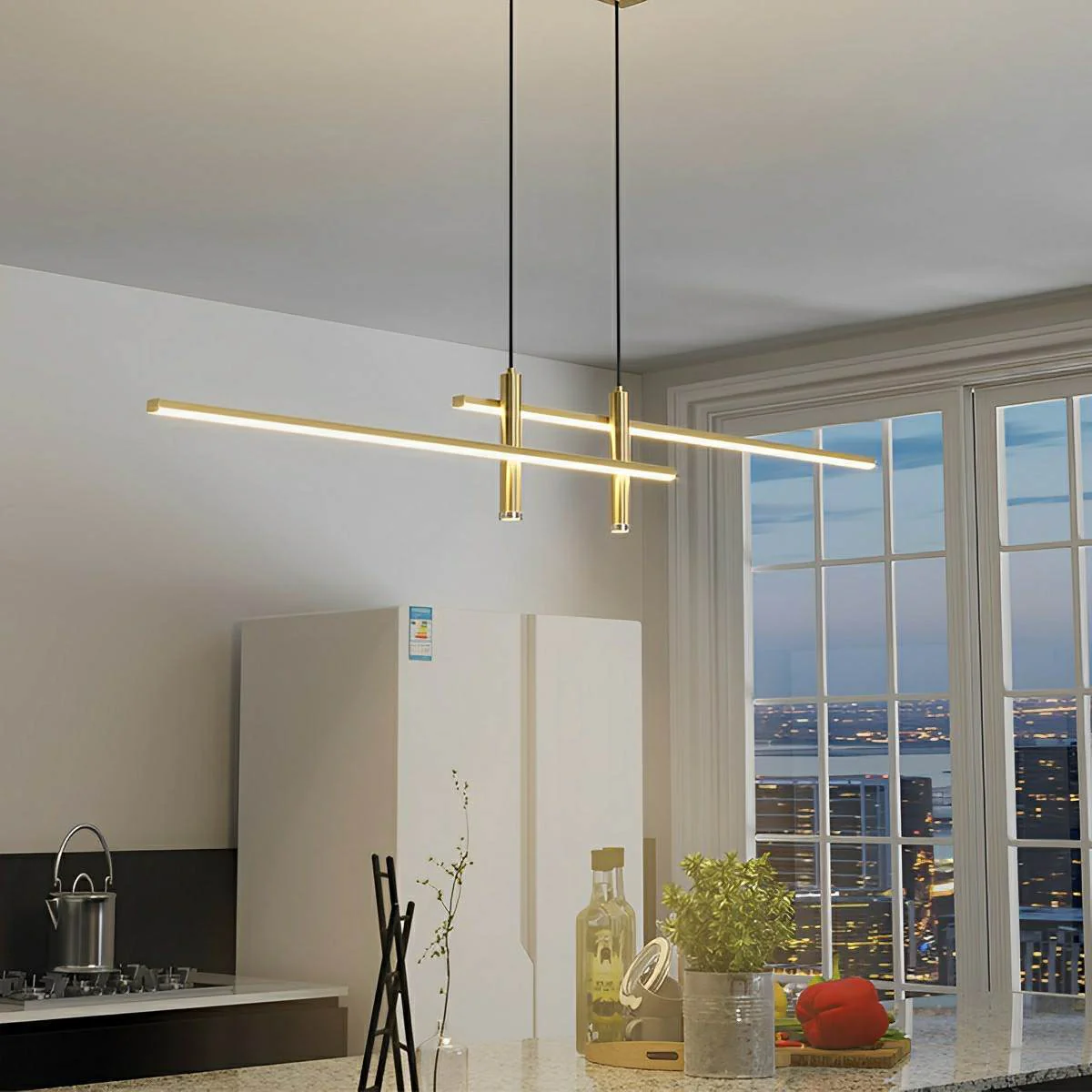 Modern MinimalistLED Long Strip Indoor Pendant Lights - Image 5