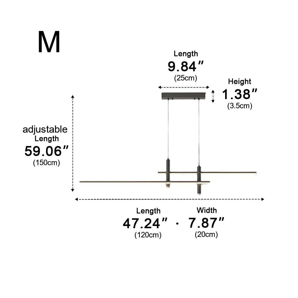 Modern MinimalistLED Long Strip Indoor Pendant Lights - Image 9