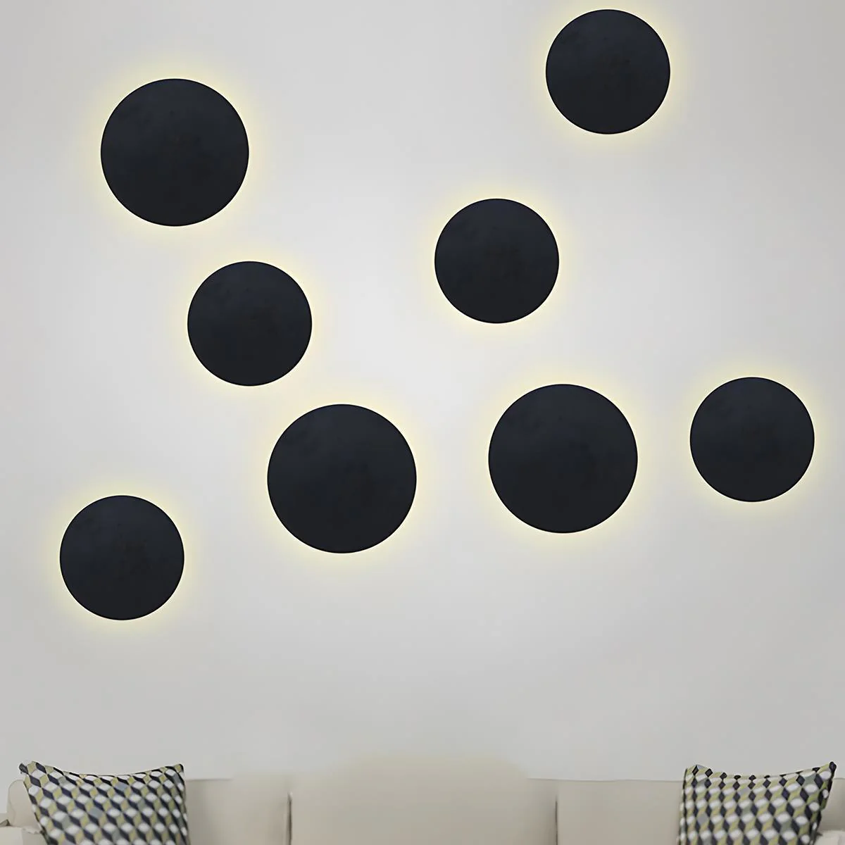 Modern Moon Eclipse Creative LED Indoor Wall Sconce - Image 3