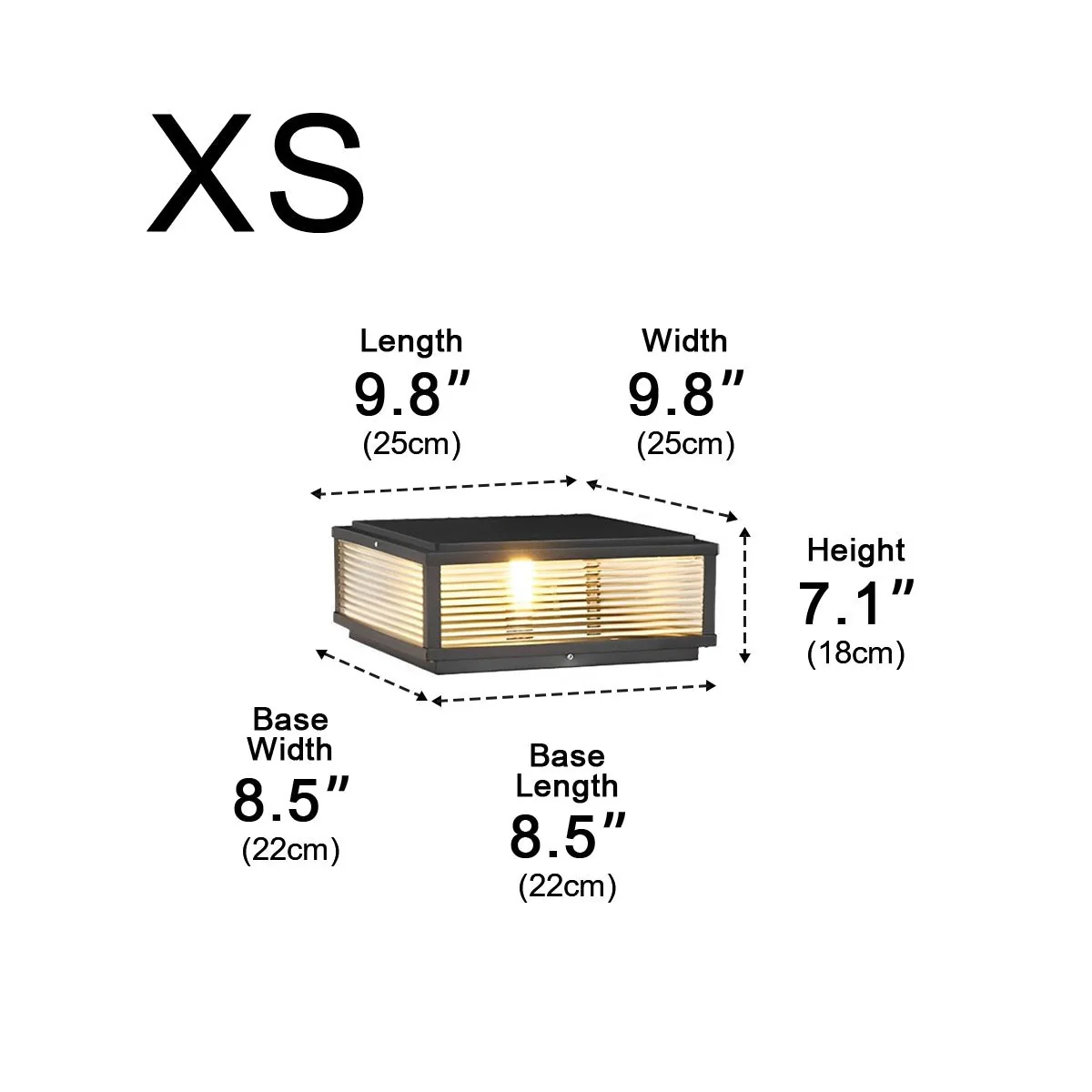 Waterproof Modern Square Outdoor Post Lights Fence Pillar Light - Image 13