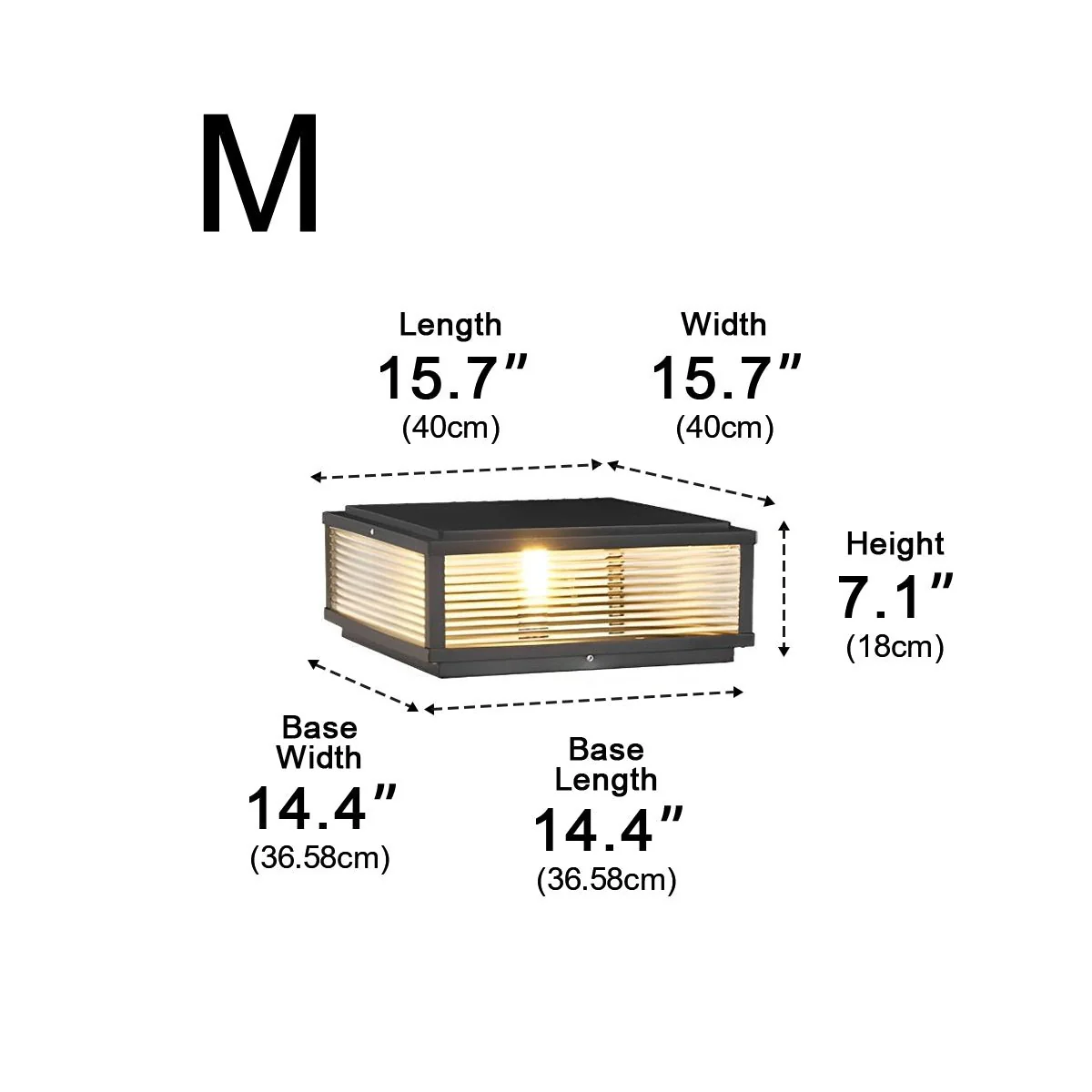 Waterproof Modern Square Outdoor Post Lights Fence Pillar Light - Image 15