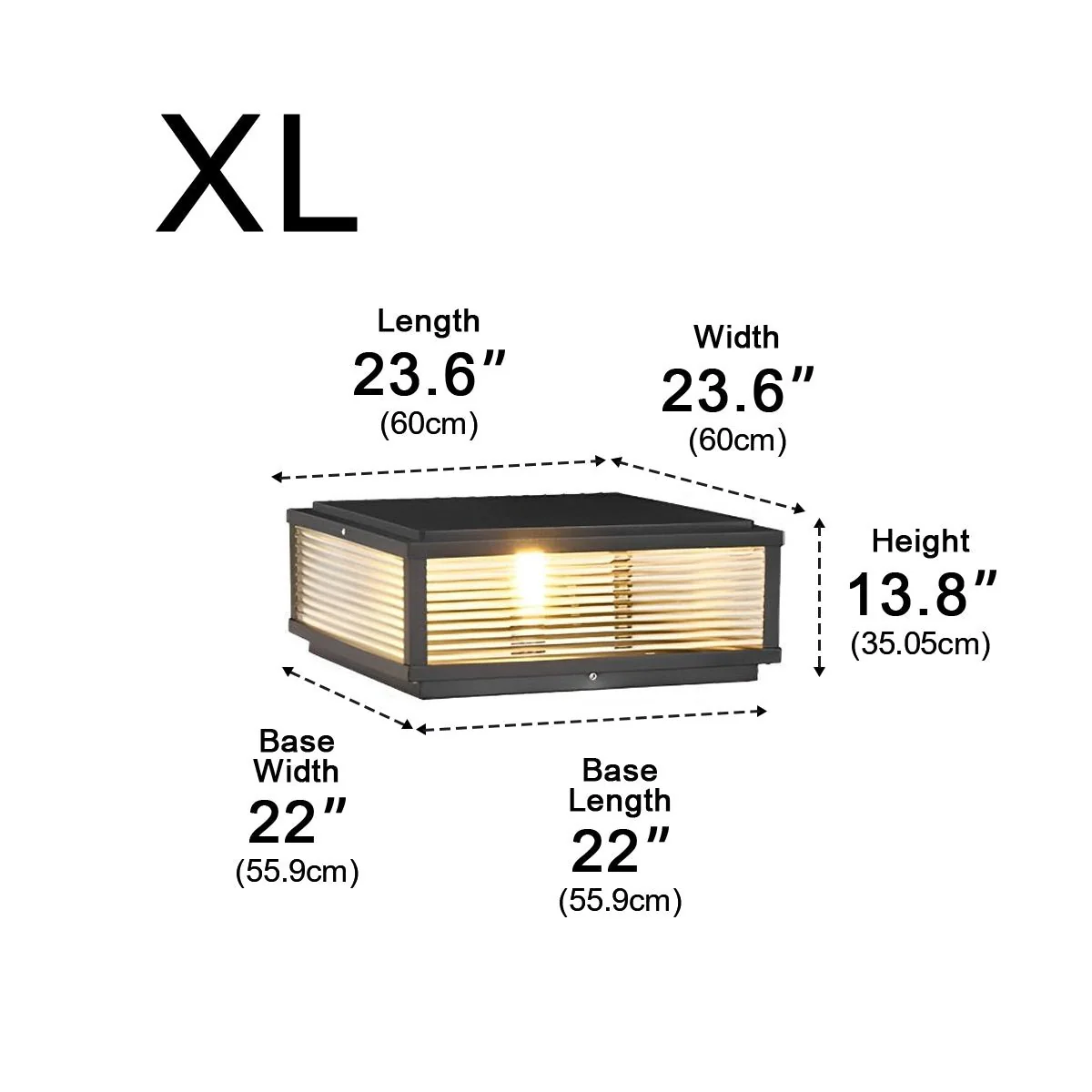 Waterproof Modern Square Outdoor Post Lights Fence Pillar Light - Image 17