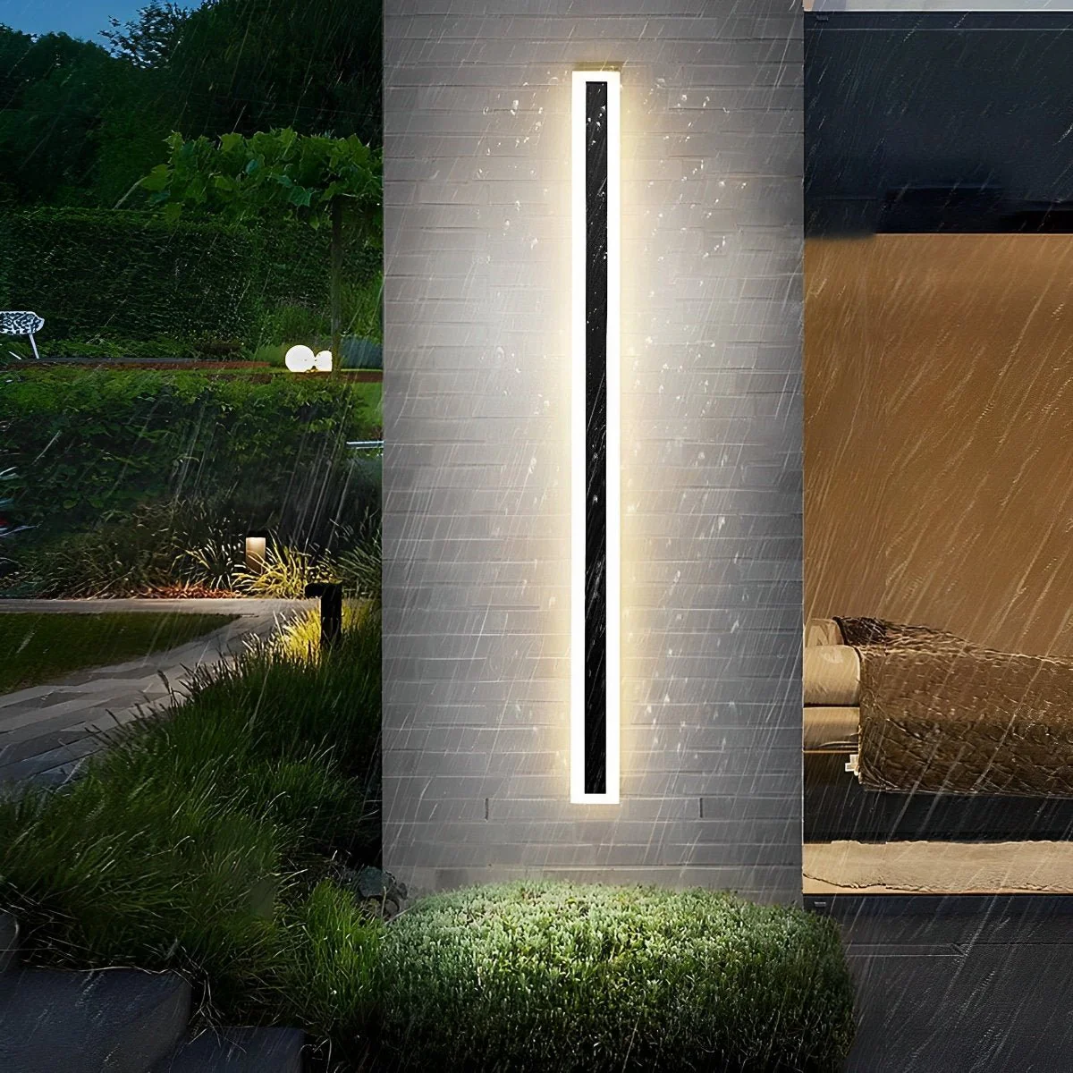 Waterproof Modern Long Strip Outdoor Wall Sconce Lighting - Image 5