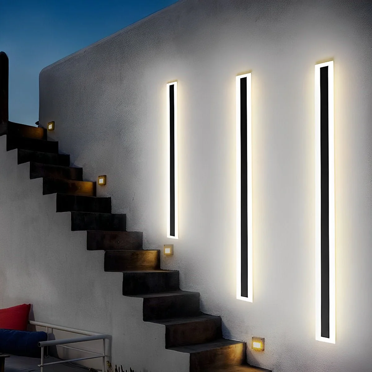 Waterproof Modern Long Strip Outdoor Wall Sconce Lighting - Image 6
