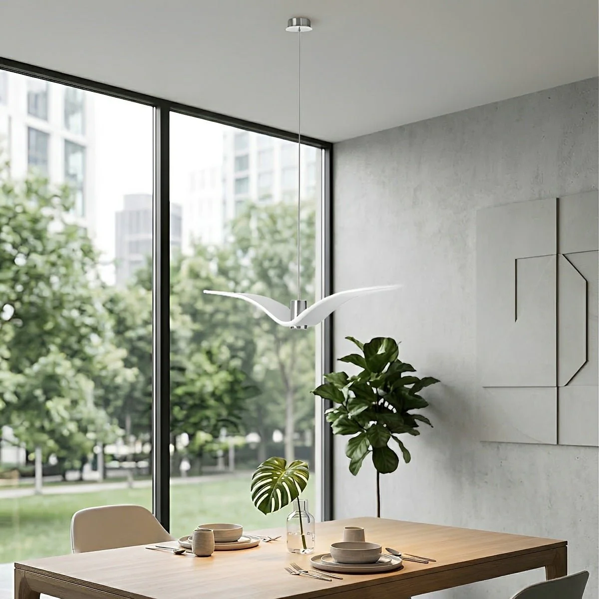 Modern Outdoor Waterproof Seagull Bird LED Ceiling Pendant Lights - Image 3