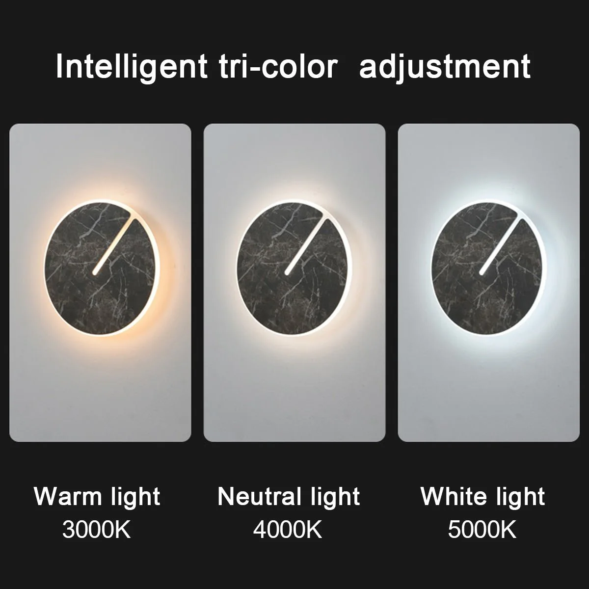 Modern Round Marble Textured Creative LED Indoor Wall Sconce - Image 6