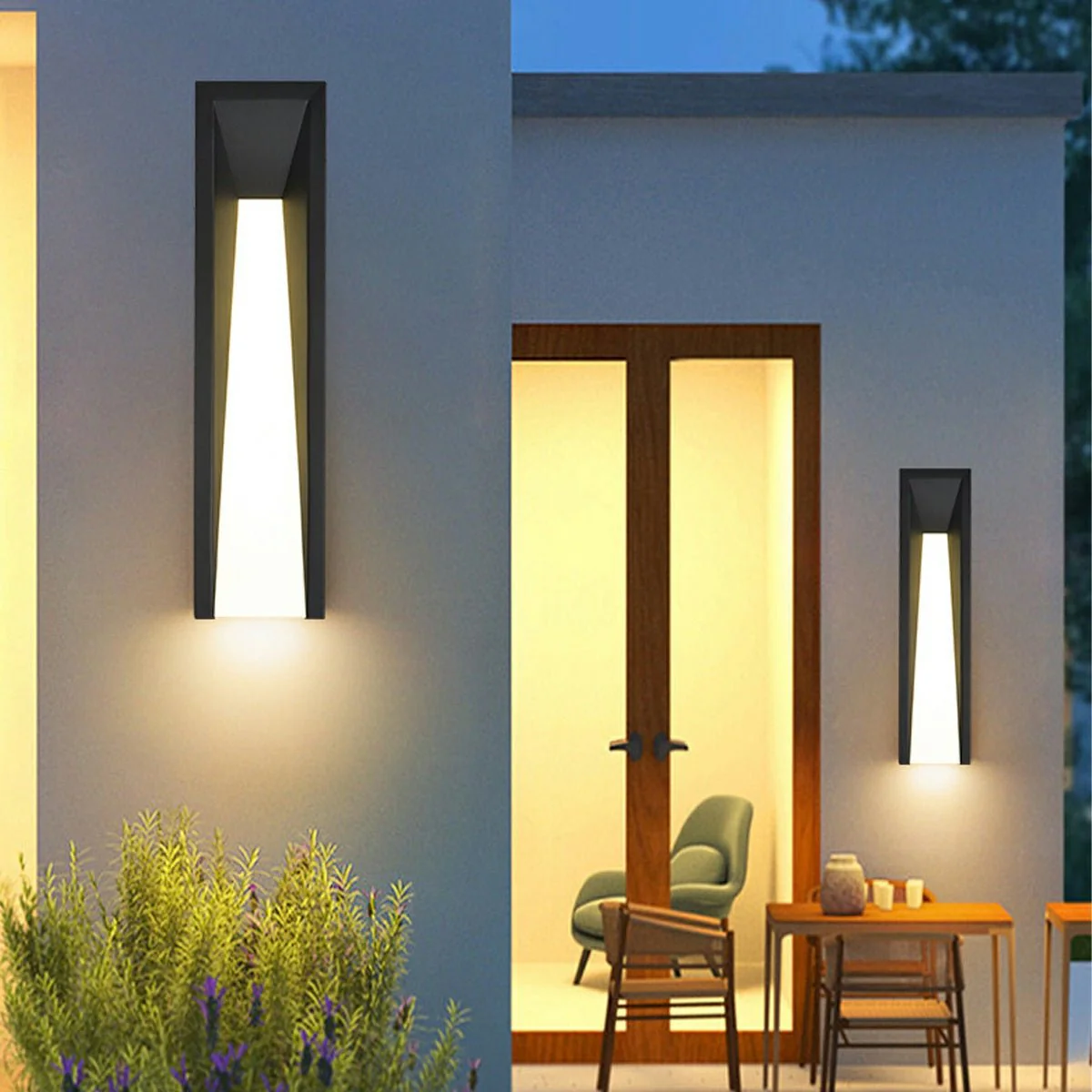 Modern Rusti Long Strip Waterproof Outdoor LED Porch Wall Light - Image 6